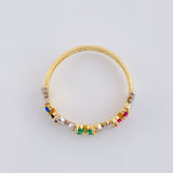 Anillo Flor Multicolor 2.1 g / T6 1/2 Oro Amarillo 18K