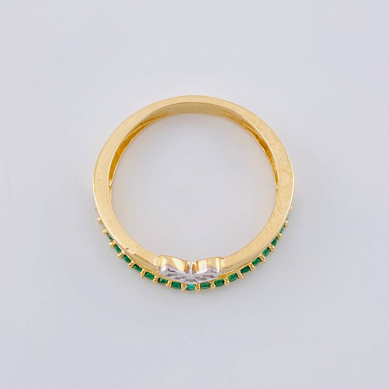 Anillo Corazón Doble Línea 2.5 g / T6 1/4 Oro Amarillo 18K