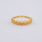 Anillo Corona Corazones 1.35 g / T6 Oro Amarillo 18K