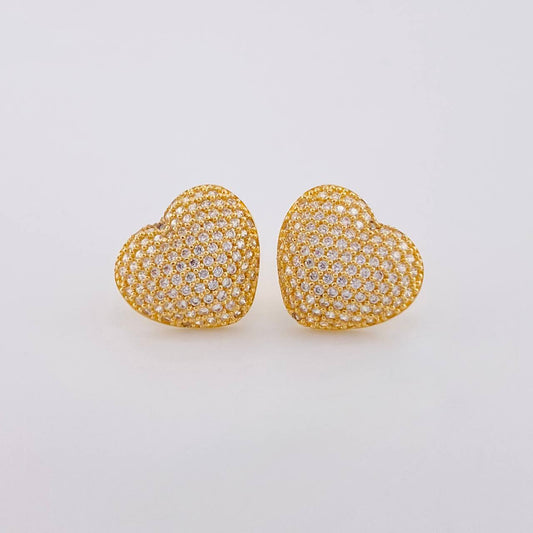 Topos Corazón Abultado 3.45 g / 14.2 mm Oro Amarillo 18K