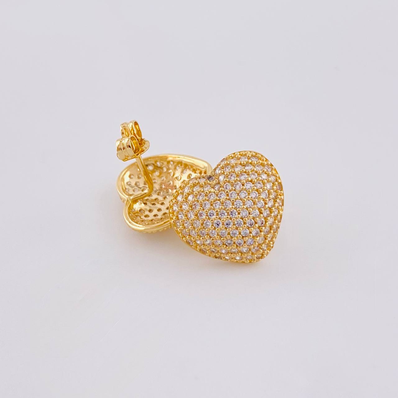 Topos Corazón Abultado 3.45 g / 14.2 mm Oro Amarillo 18K