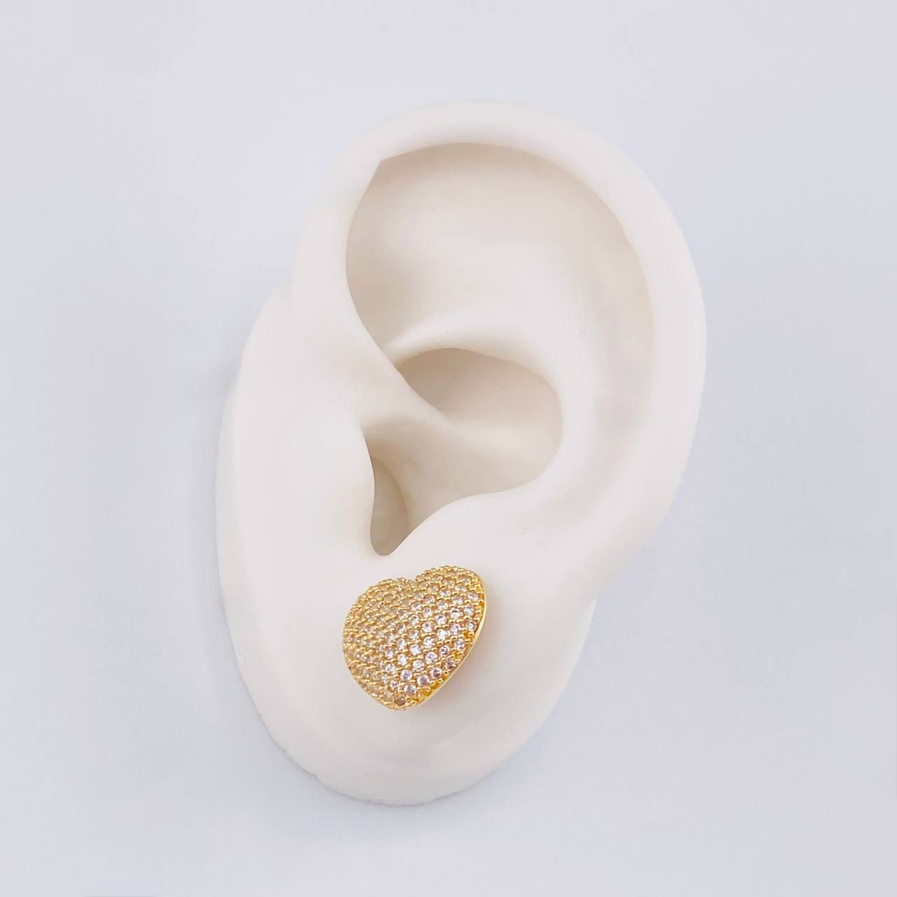 Topos Corazón Abultado 3.45 g / 14.2 mm Oro Amarillo 18K