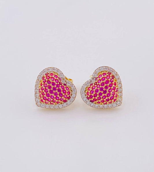 Topos Corazón Tupido Abultado 3.1 g / 11.6 mm Oro Amarillo 18K