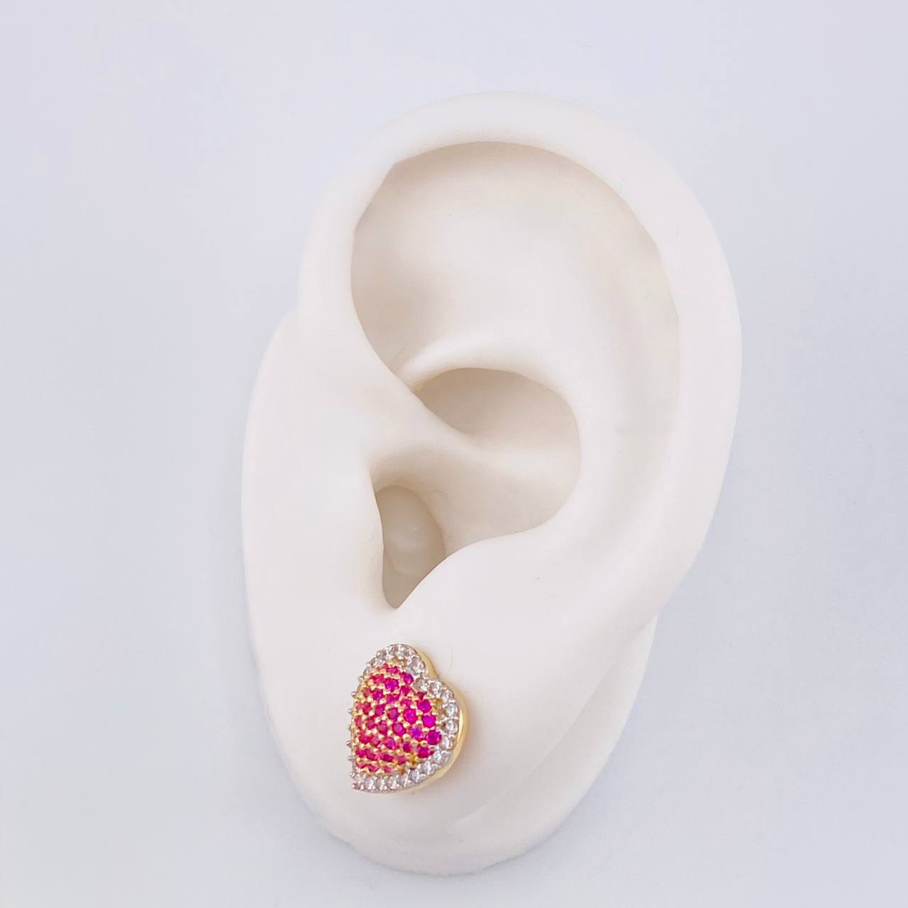 Topos Corazón Tupido Abultado 3.1 g / 11.6 mm Oro Amarillo 18K