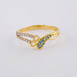 Anillo  Corazón Ala De Mariposa 1.9 g / T7 Oro Amarillo 18K