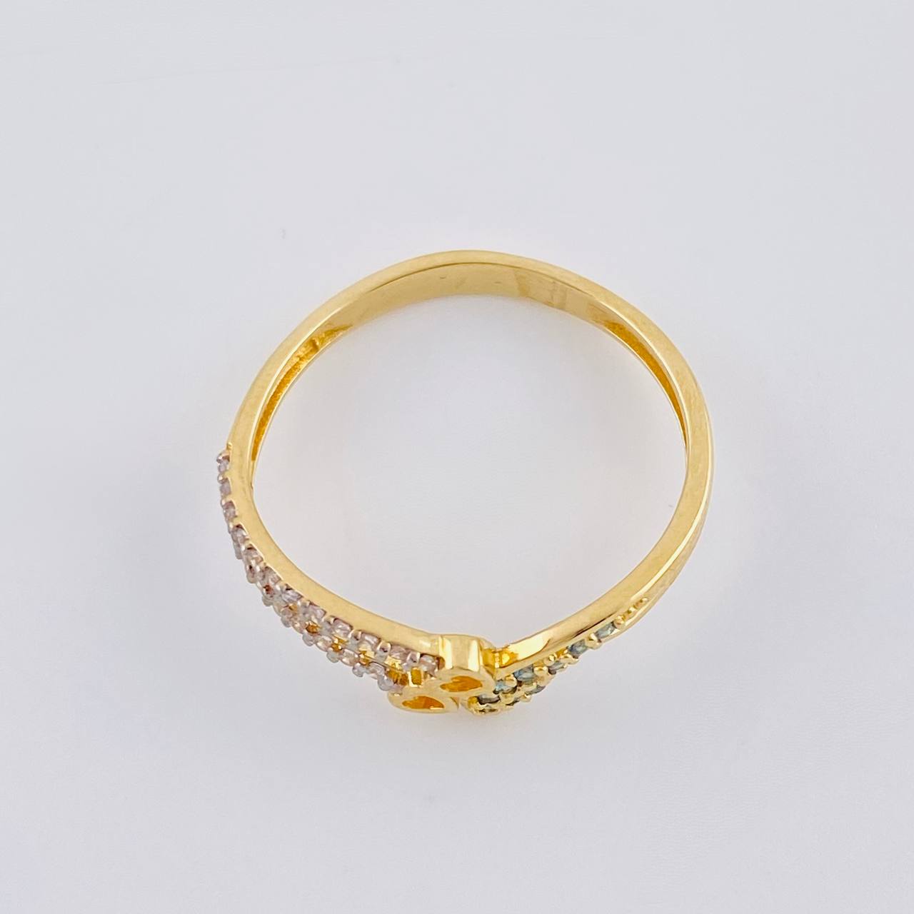 Anillo  Corazón Ala De Mariposa 1.9 g / T7 Oro Amarillo 18K