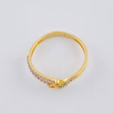 Anillo  Corazón Ala De Mariposa 1.9 g / T7 Oro Amarillo 18K