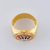 Anillo Cinturón Corona 7.9g / T10 1/4 Tres Oros 18K