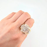 Anillo Cinturón Corona 7.9g / T10 1/4 Tres Oros 18K