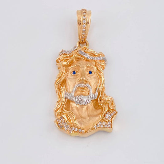 Dije Rostro Cristo 20.65 g / 6 cm Dos Oros Blanco Rosa 18K