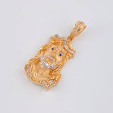 Dije Rostro Cristo 20.65 g / 6 cm Dos Oros Blanco Rosa 18K