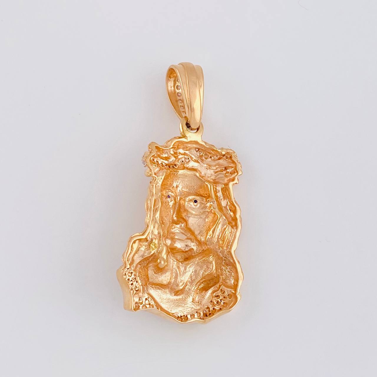 Dije Rostro Cristo 20.65 g / 6 cm Dos Oros Blanco Rosa 18K