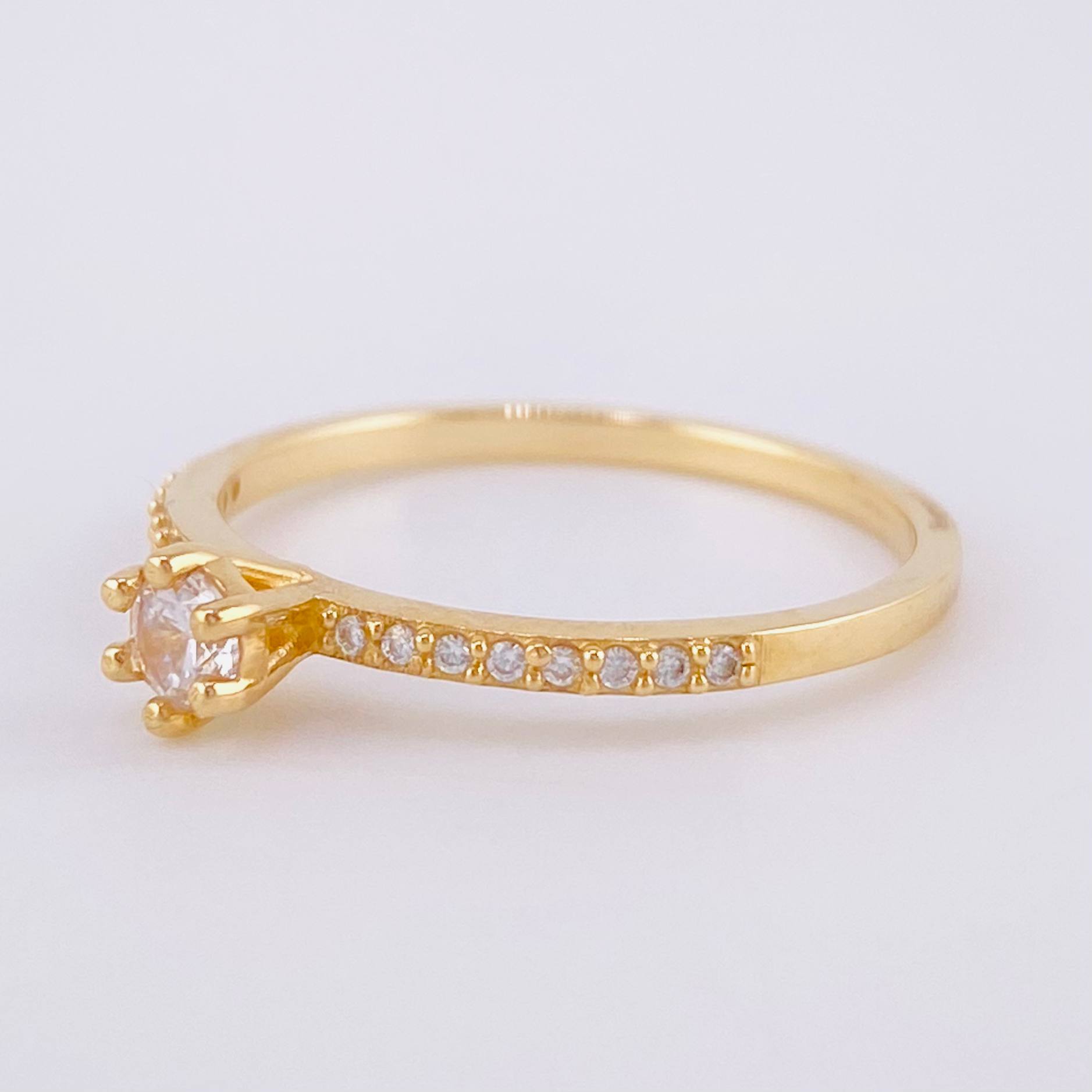 Anillo Solitario Línea Tupida 2.15 g / T8 Oro Amarillo 18K