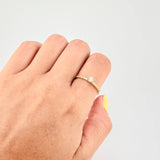 Anillo Solitario Línea Tupida 2.15 g / T8 Oro Amarillo 18K
