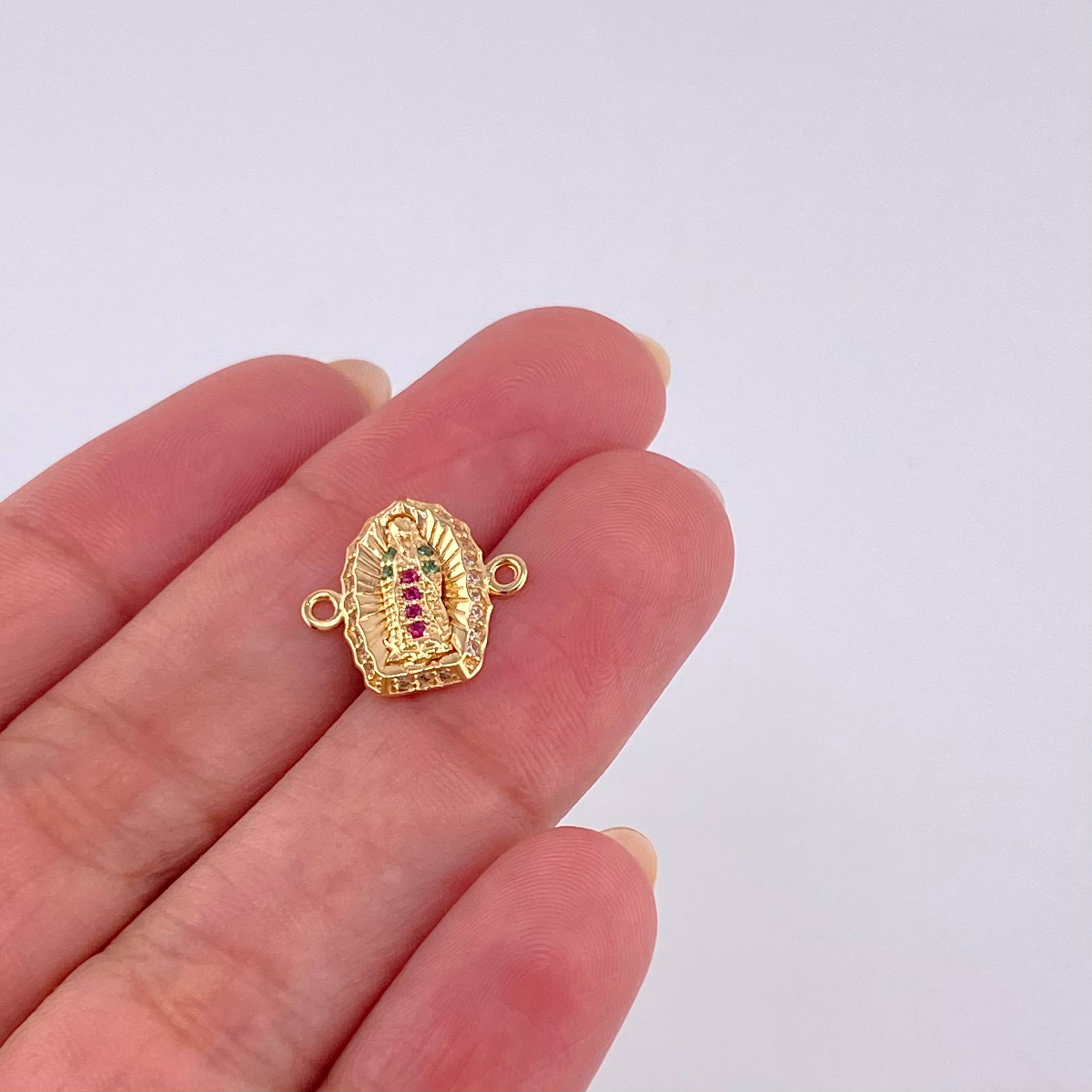 Herraje Virgen De Guadalupe 1.15 g / 1.5 cm Oro Amarillo 18K