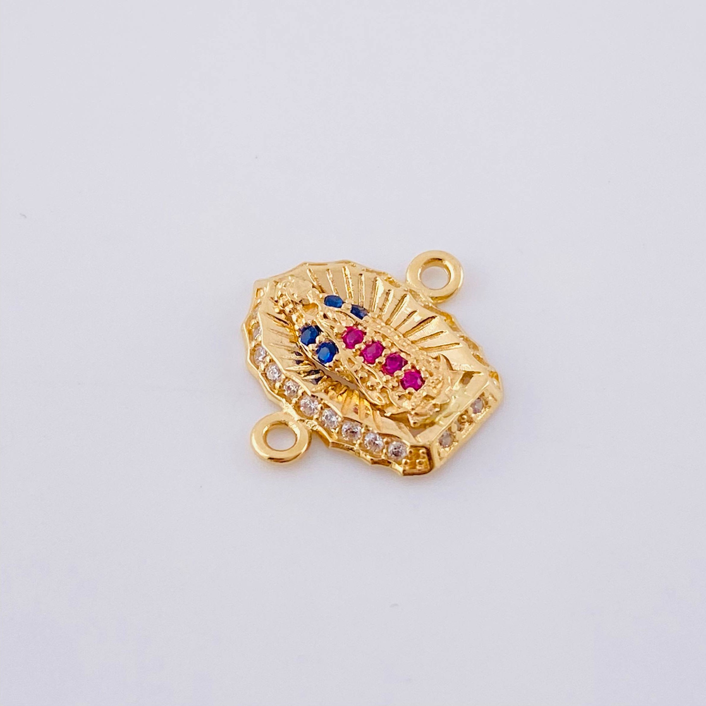 Herraje Virgen Guadalupe 1 g / 1.4 cm Oro Amarillo 18K