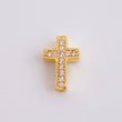 Herraje Cruz Tupida Doble Faz 1.15 g / 1 cm Oro Amarillo 18K