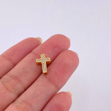 Herraje Cruz Tupida Doble Faz 1.15 g / 1 cm Oro Amarillo 18K
