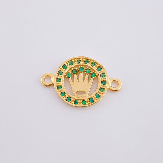Herraje Medalla Corona 1.2 g / 1.8 cm Oro Amarillo 18K