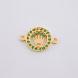 Herraje Medalla Corona 1.2 g / 1.8 cm Oro Amarillo 18K