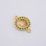 Herraje Medalla Corona 1.2 g / 1.8 cm Oro Amarillo 18K