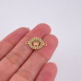 Herraje Medalla Corona 1.2 g / 1.8 cm Oro Amarillo 18K