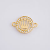 Herraje Medalla Corona 0.65 g / 1.5 cm Oro Amarillo 18K