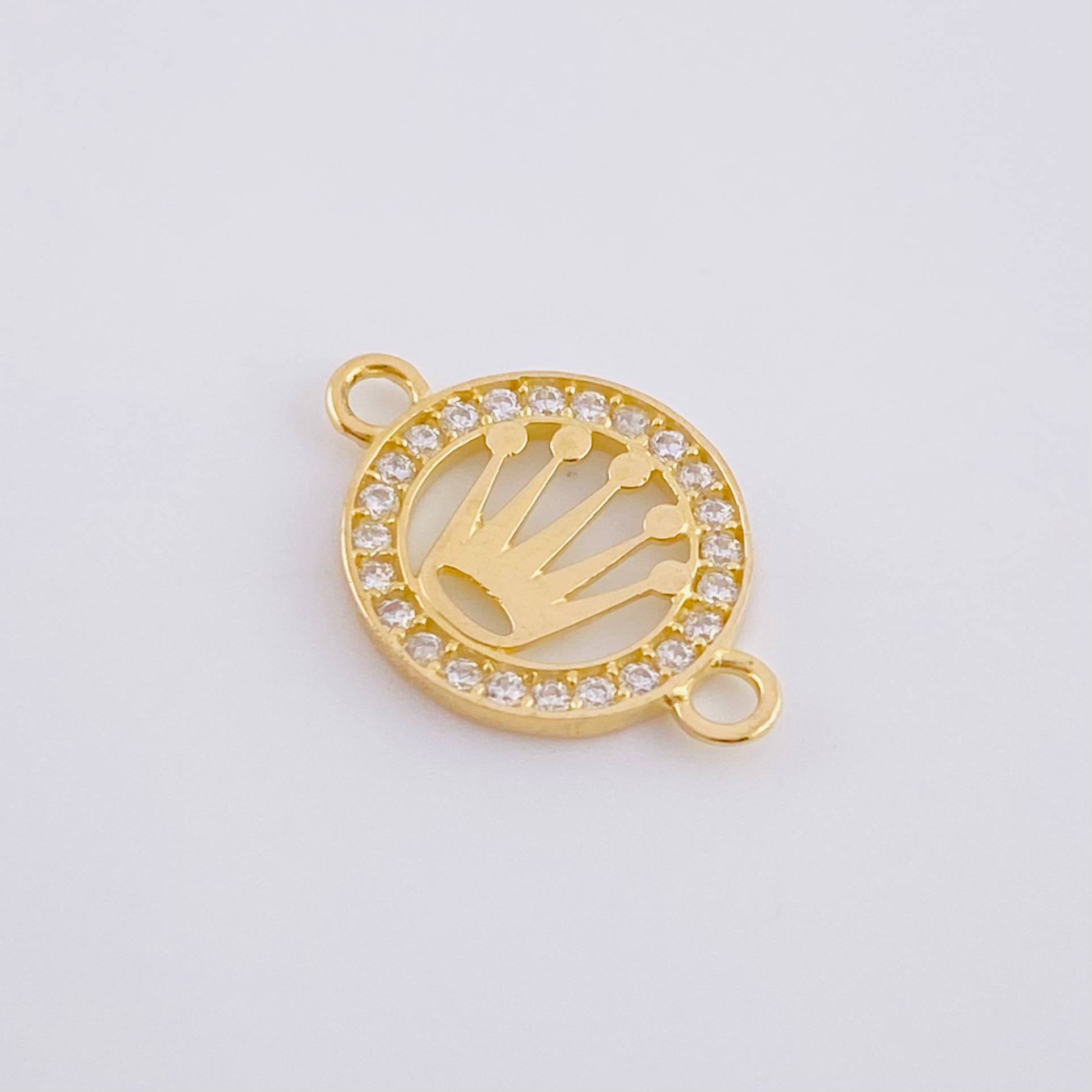 Herraje Medalla Corona 0.65 g / 1.5 cm Oro Amarillo 18K