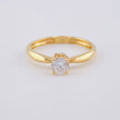Anillo Solitario Cuatro Hojas 1.85 g / T6 1/2 Oro Amarillo 18K