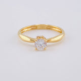 Anillo Solitario Cuatro Hojas 1.85 g / T6 1/2 Oro Amarillo 18K