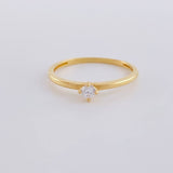 Anillo Solitario Liso 1.55 g / T7 1/2 Oro Amarillo 18K