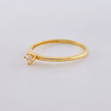 Anillo Solitario Liso 1.55 g / T7 3/4 Oro Amarillo 18K