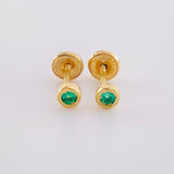 Topos Bisel Esmeralda 8 Pts 0.85 g / 3.6 mm Oro Amarillo 18K