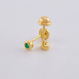 Topos Bisel Esmerelda 8 Pts 0.9 g / 3.6 mm Oro Amarillo 18K