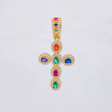 Dije Cruz Ovalo Tupida 5.75 g / 4.2 cm Oro Amarillo 18K