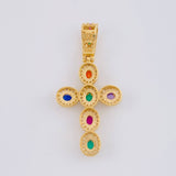 Dije Cruz Ovalo Tupida 5.75 g / 4.2 cm Oro Amarillo 18K