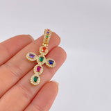 Dije Cruz Ovalo Tupida 5.75 g / 4.2 cm Oro Amarillo 18K