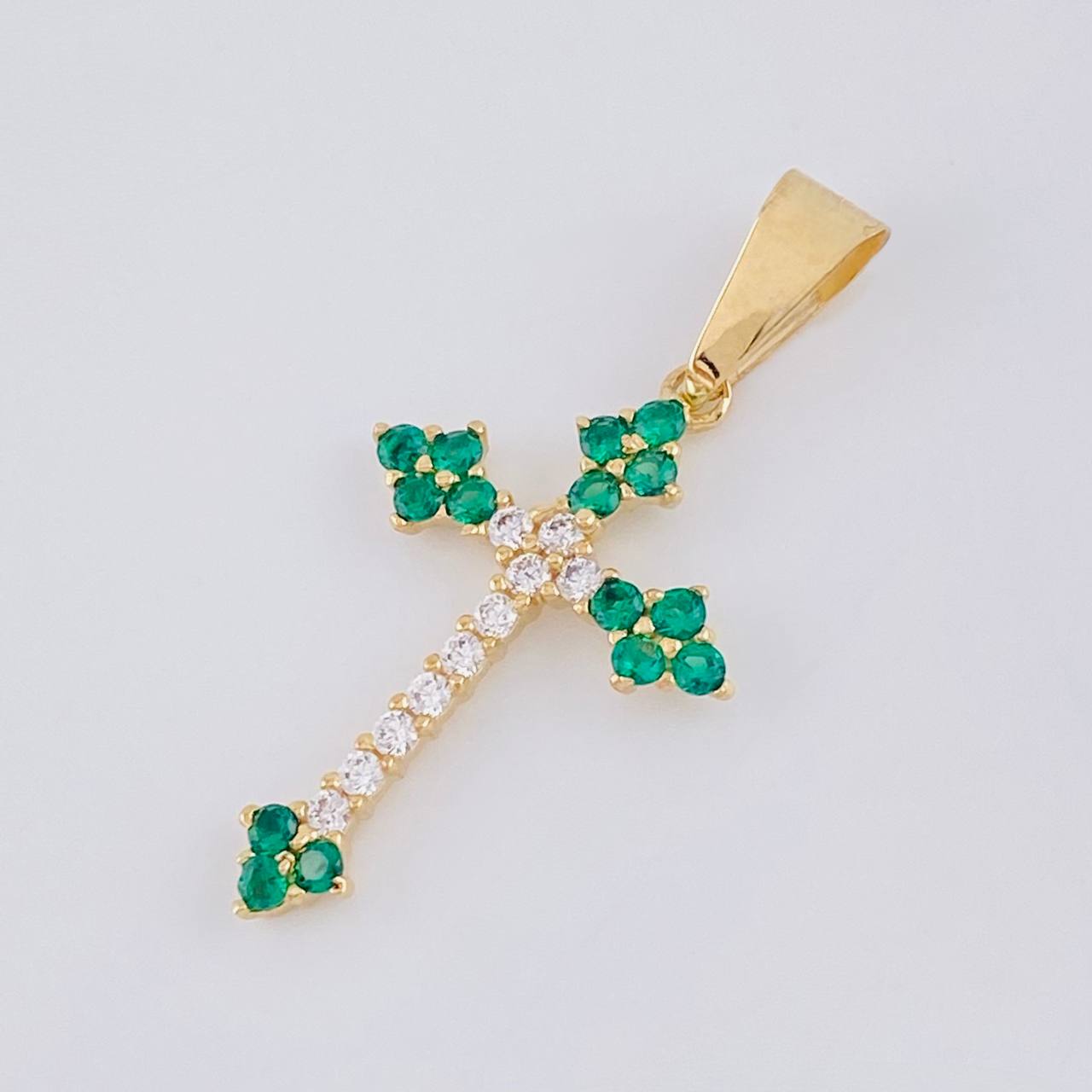 Dije Cruz Victoriana 1.95 g / 3.5 cm Oro Amarillo 18K