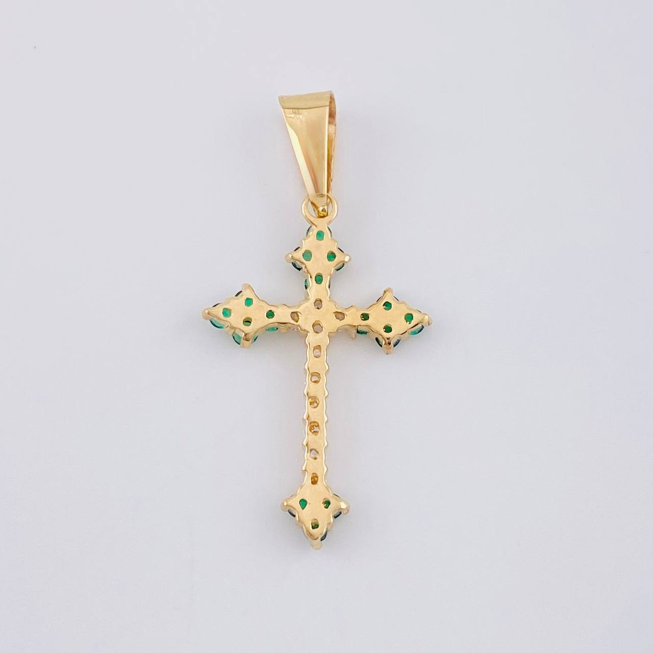 Dije Cruz Victoriana 1.95 g / 3.5 cm Oro Amarillo 18K
