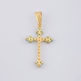 Dije Cruz Victoriana 1.95 g / 3.5 cm Oro Amarillo 18K