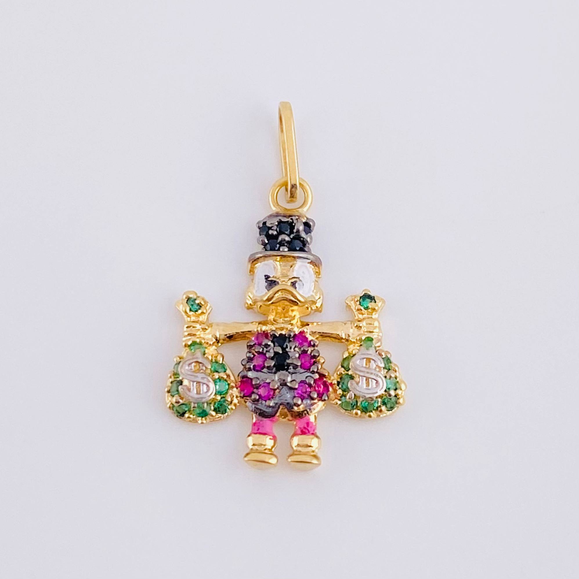 Dije Pato Bolsas De Dinero 1.45 g / 2.3 cm Tres Oros 18K