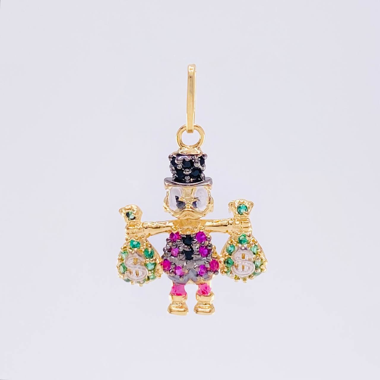 Dije Pato Bolsas De Dinero 1.45 g / 2.3 cm Tres Oros 18K