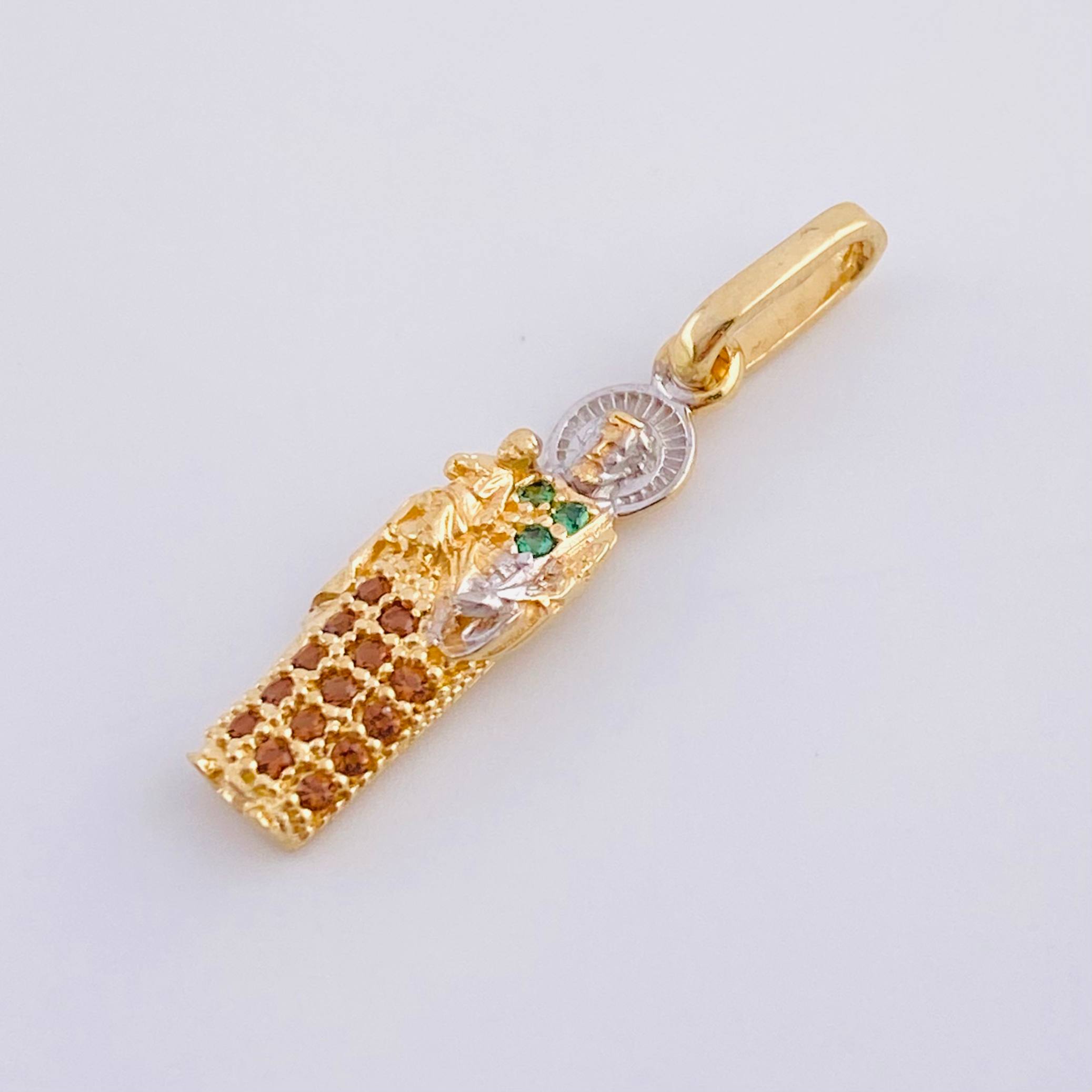 Dije San Jose 1.1 g / 2.5 cm Dos Oros Amarillo Blanco 18K