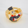 Anillo Pato 11.55 g / T11 Cuatro Oros 18K