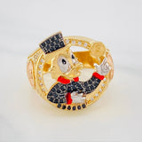 Anillo Pato 11.55 g / T11 Cuatro Oros 18K