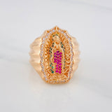 Anillo Virgen Guadalupe 13.6 g / T10 3/4 Oro Rosa 18K