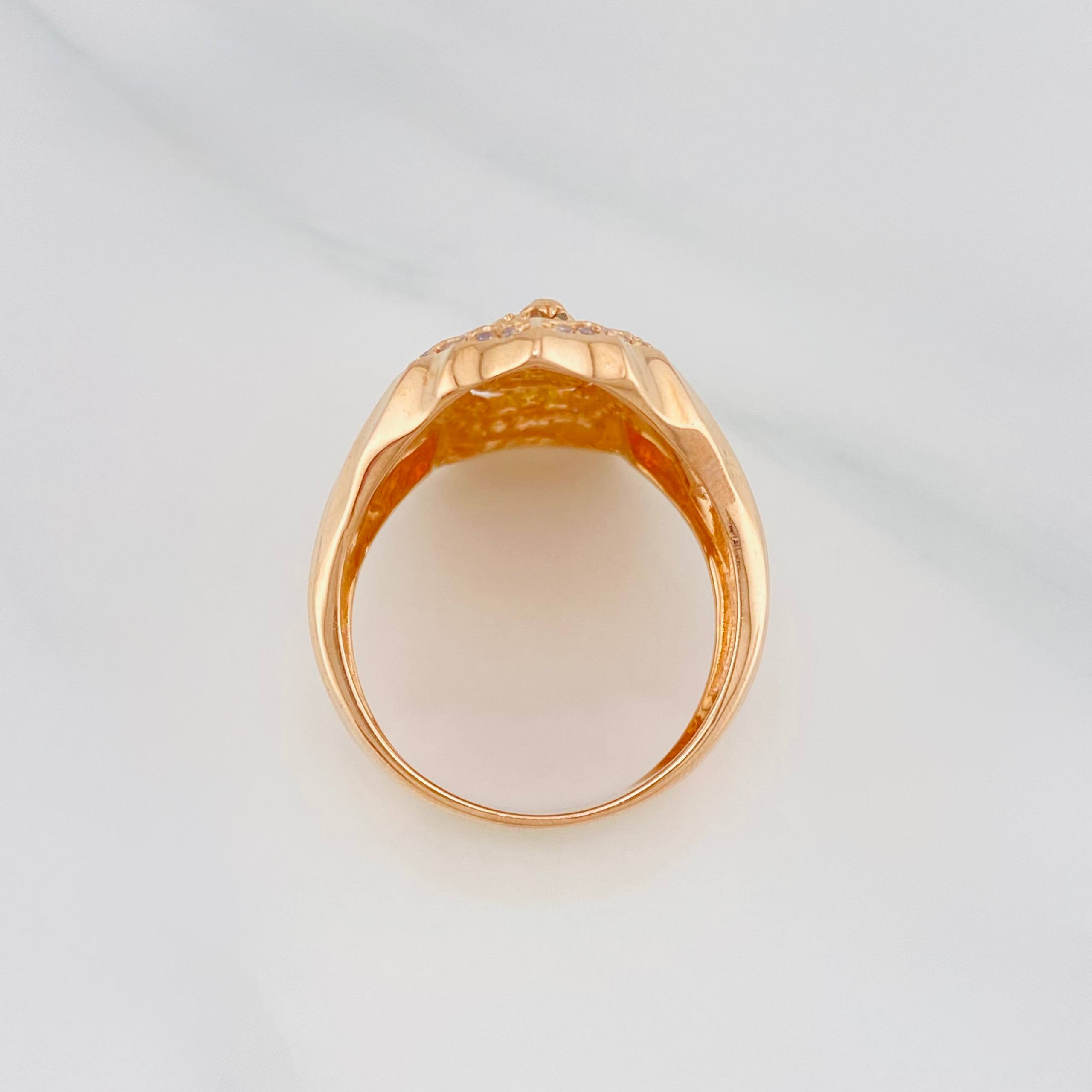 Anillo Virgen Guadalupe 13.6 g / T10 3/4 Oro Rosa 18K
