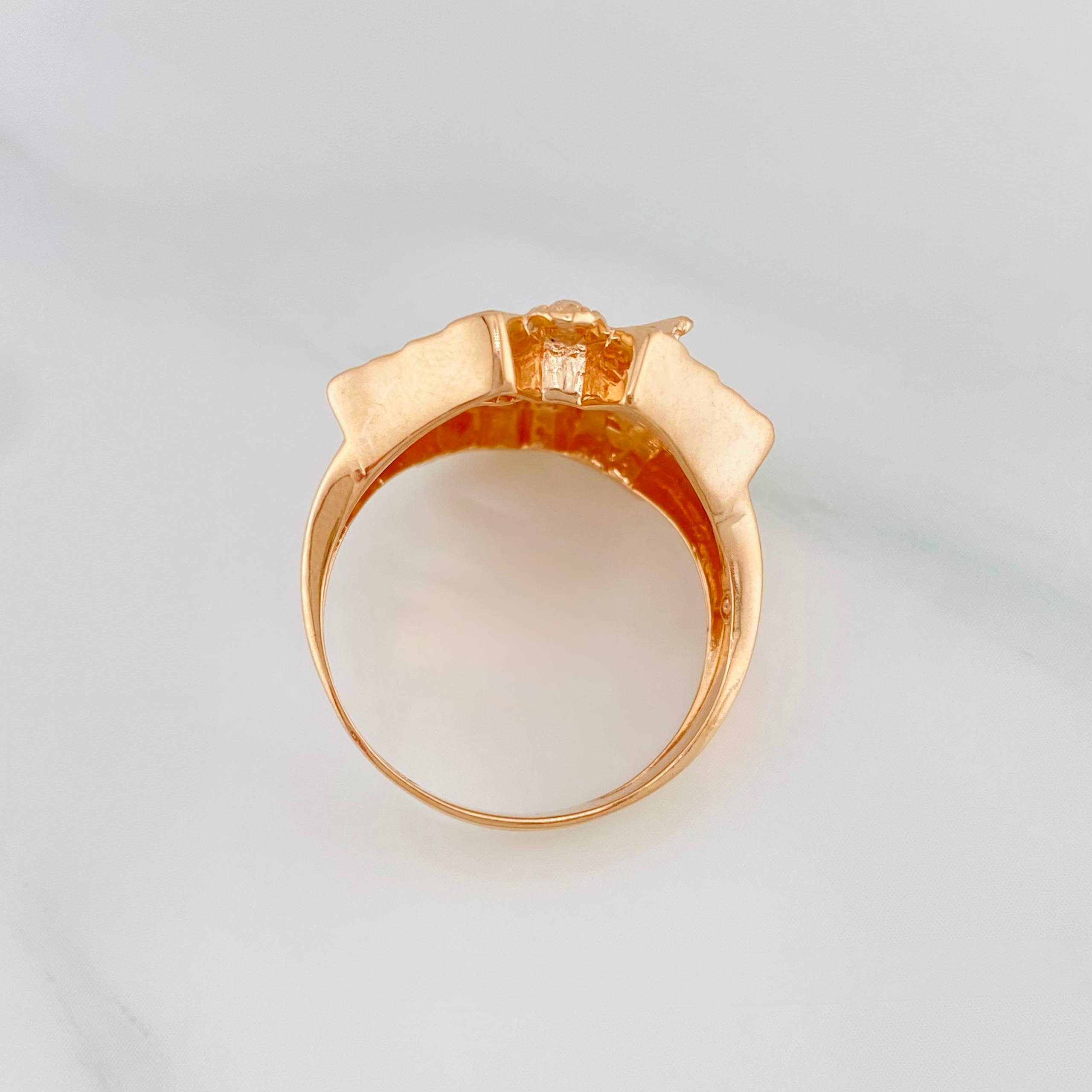 Anillo San Miguel Arcangel 8.3 g / T8 1/2 Oro Rosa 18K