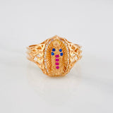 Anillo Virgen Guadalupe 3.55 g / T8 Oro Rosa 18K