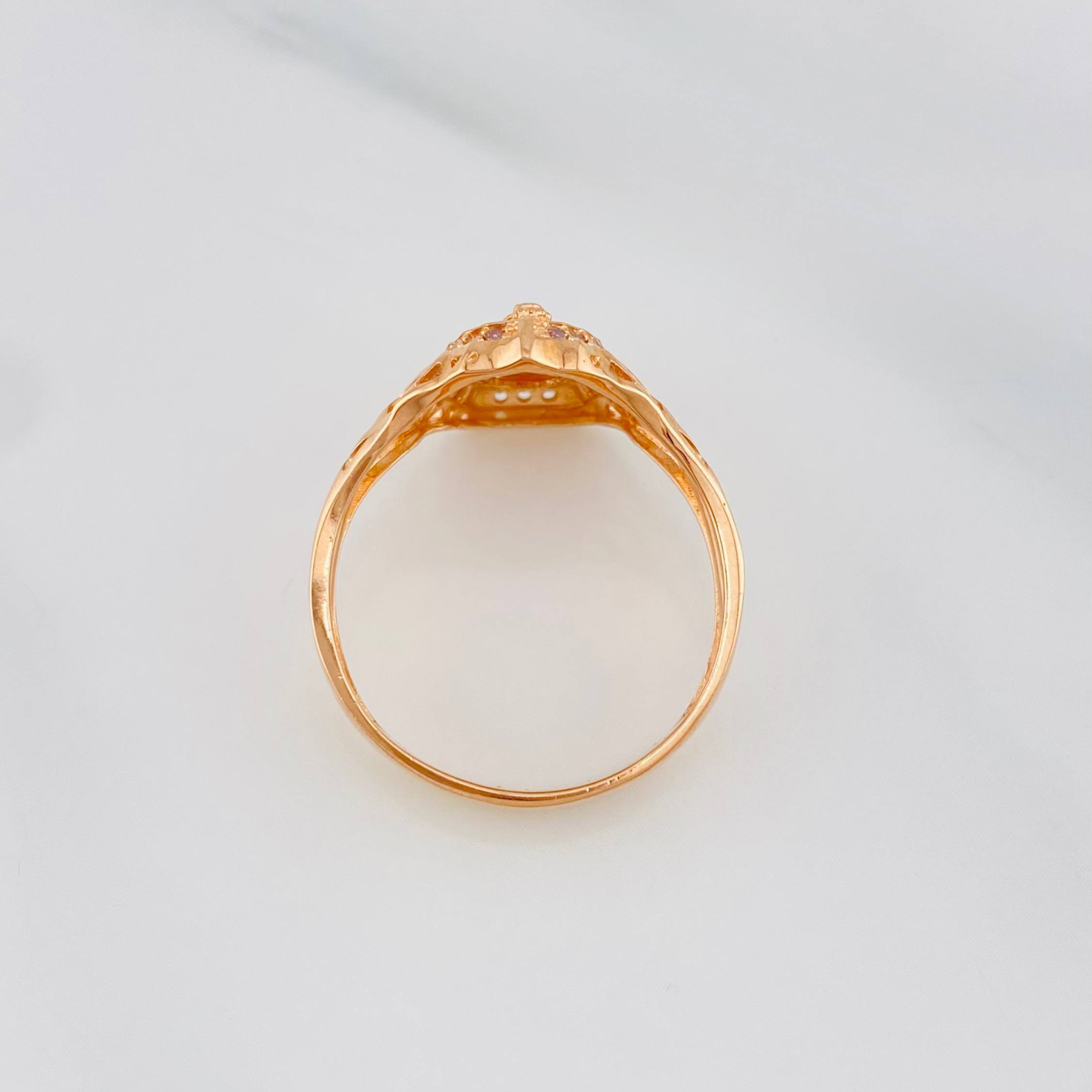 Anillo Virgen Guadalupe 3.55 g / T8 Oro Rosa 18K